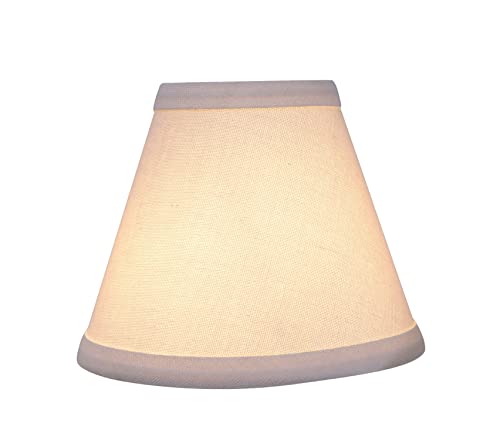 Image of Aspen Creative 32045-2A, Hardback Empire Clip-On Chandelier Lamp Shade, Off-White, 3 inch Top x 6 inch Bottom x 5 inch Slant Height, Set of 2