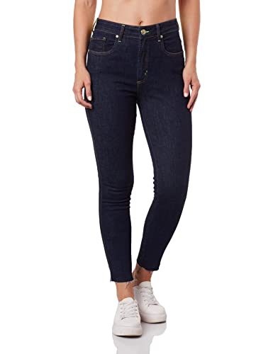 CALÇA JEANS SKINNY SUPER HIGH Feminino,Azul,34