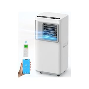 Portable-Air-Conditioners-16,000-Btu – AC Unit 5 in 1 Wifi Smart Air Conditioner with APP, Fan & Dehumidifier, Remote, 24H, Window Kits Included Drainage-free Cooling for Large Room Indoors.