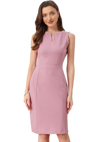 Image of Allegra K Women's Work Sheath Dress Sleeveless Business Office Pencil Dresss