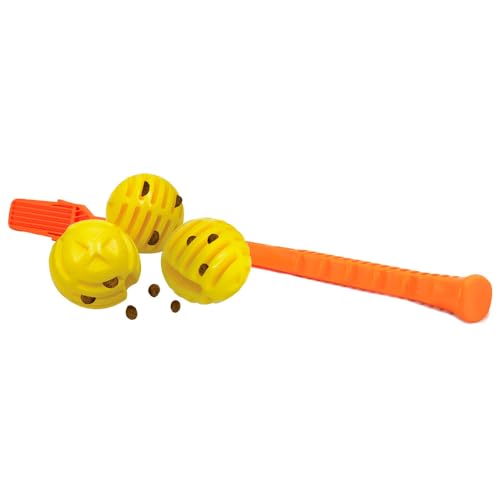 HUNTER Hundespielzeug FLINGERZ Ball, befüllbarer Gummiball für Apportiertraining, pfeift beim Fliegen, schwimmfähig, kompatibel mit Schleuderstab, robust & gut sichtbar, Größe: 7 cm
