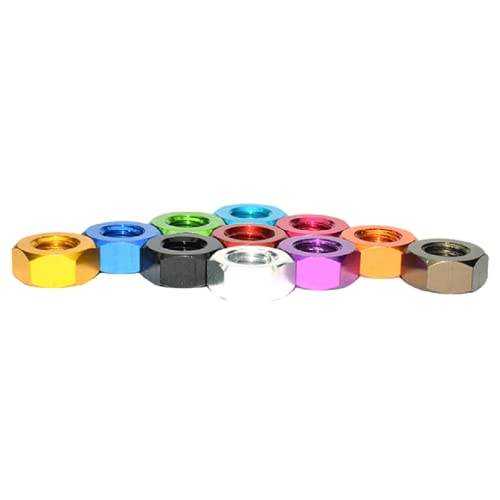 Alextend M3HEXNUT 50Pcs M3 Hex Nuts Aluminum Alloy 6061 Lock Nuts Din934 thumb #3