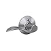Schlage F170ACC626LH Accent Left Hand Dummy Lever, Brushed Chrome