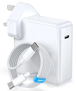106W Compatible With MacBook Pro MacBook Air Charger Charger 13 14 15 16 inch 2025 2024 2023 2022 2021 2020, M1 M2 M3 M4 Laptop USB C Power Adapter, iPad, 10FT USB-C Cable