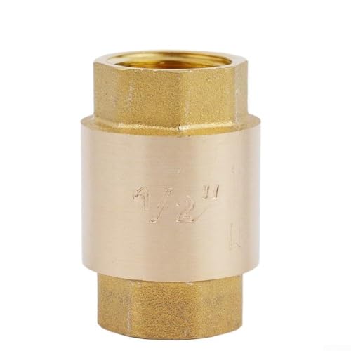 Yhenlovtt Válvula de retención de latón, válvula antirretorno CW617N con resorte de acero inoxidable, resistente a la presión de 20 bares, se adapta a rosca G 1/2, 3/4, 1 pulgada para barriles de