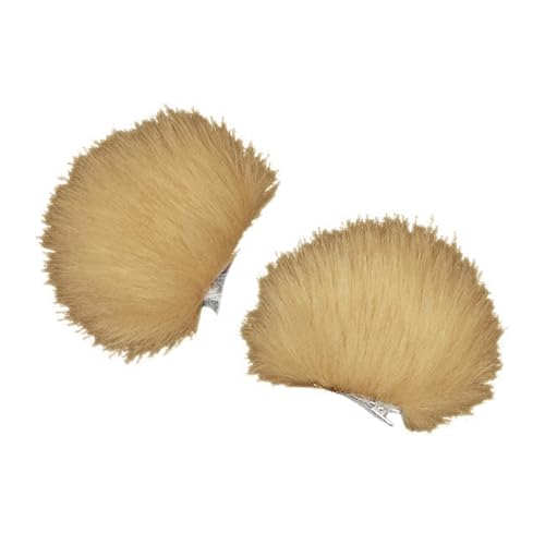 テーマイベントのための毛皮のぬいぐるみベアイヤーヘアクリップアニメヘアクリップコスプレコスチューム小道具メイドドレッシングアップサイドバレットフェイクアニマルヘアピン