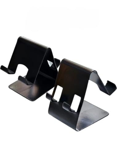 Image of Two Sided Black Metal Mobile Stand (Pack of 2) (2)