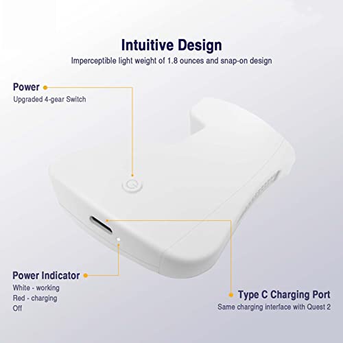GoBudsGo Gesichtsschnittstelle mit Kühlventilator für Oculus/Meta Quest 2, Oculus Quest 2 Fan Face Cover mit PU Leder Gesichtsschnittstelle Pad kompatibel mit Quest 2 VR Lüfterkühler - Image 5