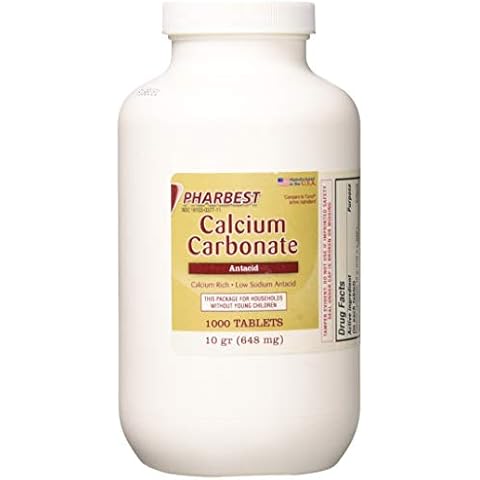 Pharbest Calcium Carbonate Antacid Tablets - 1000 ea Cover