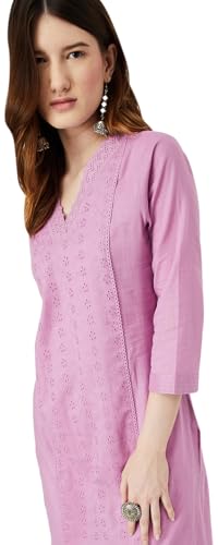 Image of Max Women's Cotton Blend Regular Fit Casual Kurta