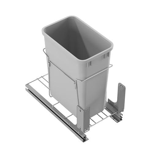 Contenedor de basura extraíble Dowell con kit de montaje y puerta gris miniatura 6
