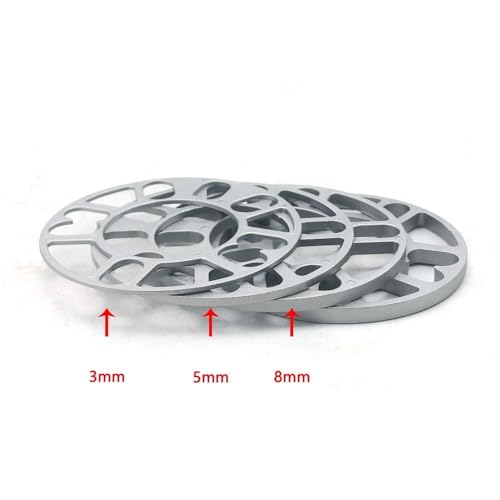 Plaque de cales d'espacement roue aluminium de 3 mm pour ajustement hubcentric de précision - 6