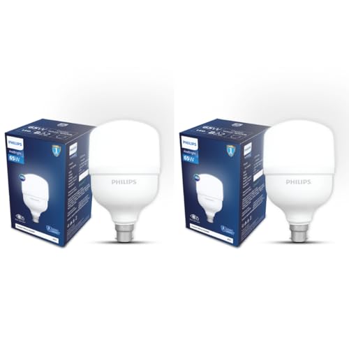 Image of Philips AceBright 65W LED Bulb | 5200 Lumens High Brightness | B22 Base | Energy Efficient Lighting for Home & Commercial Use | Cool DayLight, Pack of 2