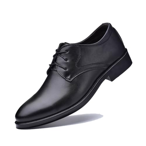 Men's Formal Round Toe Oxford Classic Lace-Up Business Shoes,Black,5 UK
