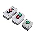 Emergency Stop Industrial Control Fastener Box with Arrow Symbol CNC Start Self-Sealing Waterproof 22mm Panel Mount(2NO 1NC)