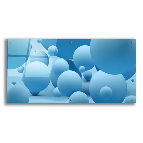 Epic Art 'Bubble Rain' by Epic Portfolio, Acrylic Glass Wall Art, 48