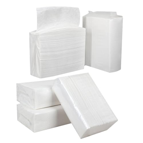 Serviettes mains en papier blanc contre le gaspillage, essuie-mains absorbant épais de cuisine