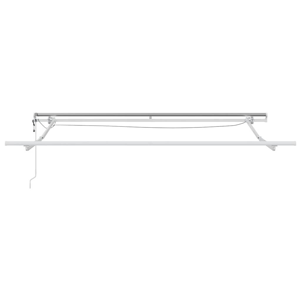 Marco de toldo blanco de aluminio 3 x 2,5 m, extensible con manivela para balcón, terraza, jardín, protección solar, privacidad y uso exterior resistente a la intemperie