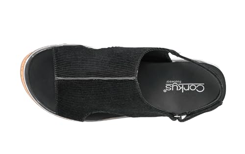 Image of Corkys Footwear Womens Carley Wedges, Featuring Corkys EVA Foam Cushioned Insoles, A 2.5 Inch Heel, Lightweight For All Day Wear, And Hook And Loop Closure