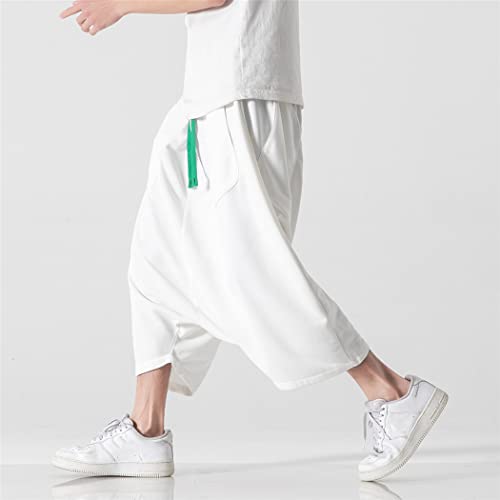 Pantalon large de style chinois homme jupe hip-hop ample gris clair 34-37 - 2