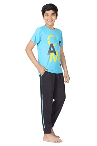 Image of Kids Night Suit for Boys - Cotton Set of Pyjama & T-Shirt Sleepwear - Lightweight & Comfortable Night Wear for Kids