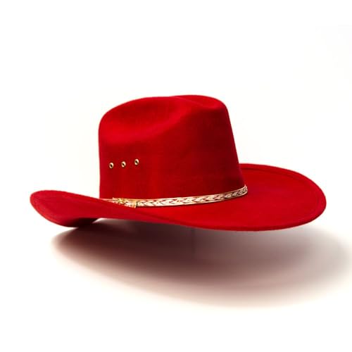 Western Child Red Faux Felt Cowgirl Hat3