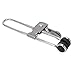 10PCS Stainless Steel Lever Action Grid Clamps, Multifunctional Tile Mounting Clips, Silver and Black - Rust Proof, Easy One - Hand Operation, Ideal for Wood Working Tools and
