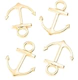 Anchor Charms Ocean Charms for Jewelry Making Bracelet Keychain Antique Metal Charms Anchor Pendant Unique Small Charms (Gold)