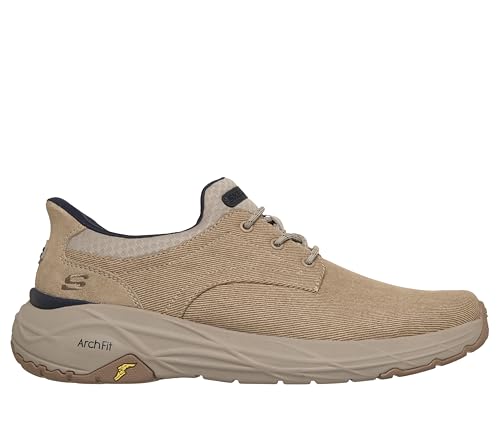 Image of Skechers Men's USA Arch Fit Maverick - Wolfe Round Toe Canvas Bungee Lace Slip-Ins