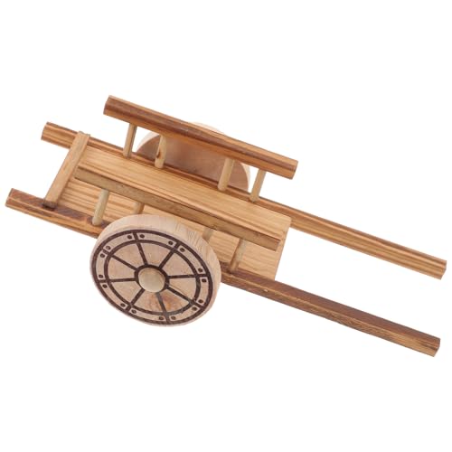 OFFSCH Miniatura carrinho de madeira natural pequena simulação para decoração de paisagem e casa carrinho miniatura para colecionadores