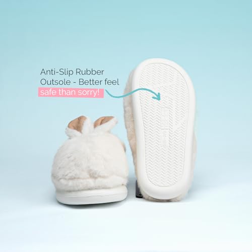 Rabbit White Women's Slippers | Non-Slip house shoes for women for Indoor cozy winter | Shed-resistant and lint-free | christmas gifts for women4