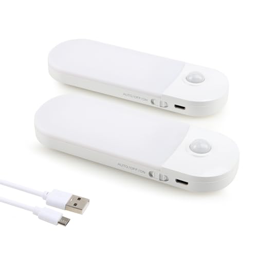 da LIGHT LED Nachtlicht Akku mit Bewegungsmelder, 2 Stück LED...