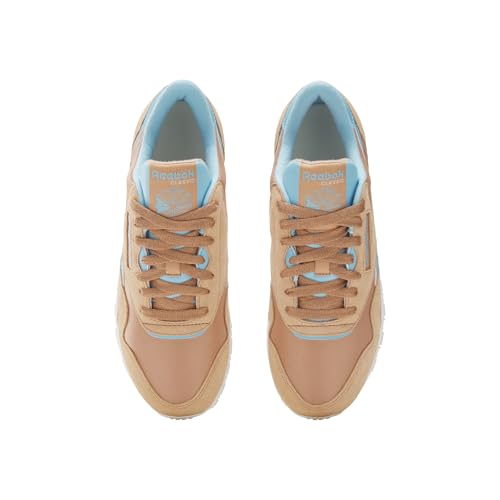 Reebok Women's Classic Nylon Sneaker, Clay/Digital Blue/Chalk, 8
