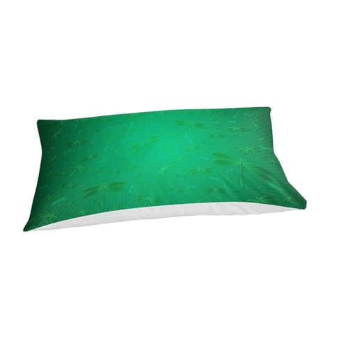 Parure de lit 3 pièces single avec housse de couette imprimée 3D verte et taies - 6