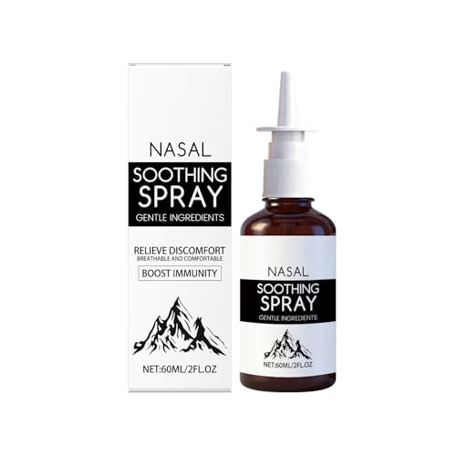 BlueBouff Natural Nasal Spray, Daily Dry Nose Moisturizer, Gentle Nasal Cleanse & Care Mist, Portable Travel Nasal Cleanser for Adults & Kids, 2 fl oz