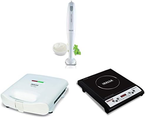 Inalsa Hand Blender Robot 2.5PS 250-Watt & Inalsa Magnum 1800-Watt Induction Cooktop & INALSA Easy Toast Sandwich Maker-750W