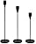 WillGail Set of 3 Matte Black Candle Holders for Taper Candles, Modern Decorative Candlestick Holder for Table, Centerpiece for Wedding, Dinning, Party, Fits Thick&Led Candles (Metal Candle Stand)