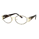 SA106 Luxury 90s Gangster Rapper OG Oval Clear Lens Eye Glasses Tortoise