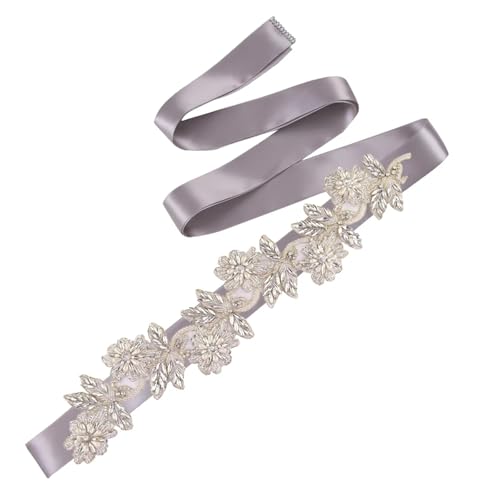 Rhinestone And Pearl Bridal Belt Beaded Belts For Formal Dress Satin Ribbon Sash  Belt - Product Details