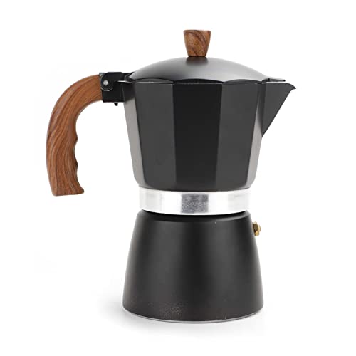 BALLSHOP Mocha Coffee Maker 300ml Aluminum Alloy Octagonal Coffee Tool High Gloss Finish Coffee Maker for Mocha Cappuccino Latte