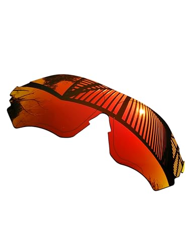 Image of UV Protection Polarized Replacement Lenses for Oakley EVZero Range OO9327 Sunglasses Frame - Fire Red Mirror Coated Polarized