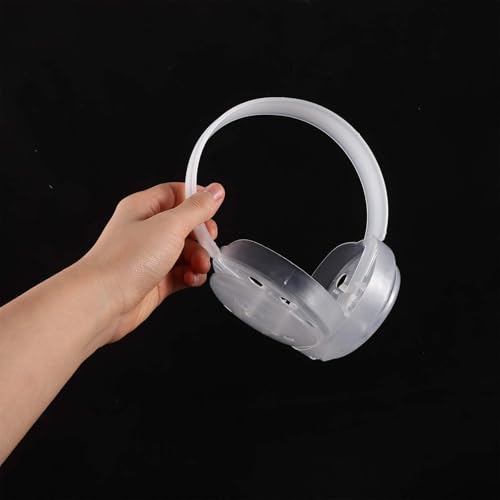 Soporte para orejeras de plástico blanco Abaodam para proyectos DIY, kit de 5 piezas 3