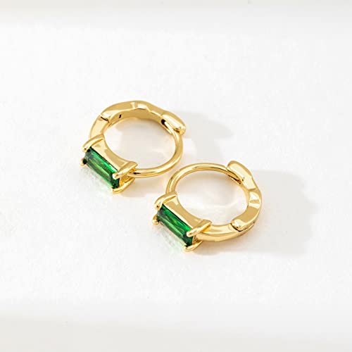 Image of DAILY VIBES Dainty Butterfly Cross CZ Small Huggie Hoop Earrings for Women | Hypoallergenic, 14K Gold Plated Hoops, Tiny Cubic Zirconia, Cartilage Hoop Earrings for Women Trendy
