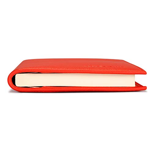Image of HISCOW Minimalist Checkbook Cover - Full Grain Leather (Premium Scarlet)