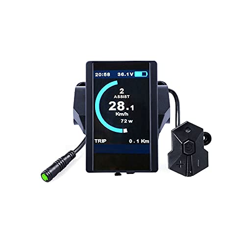 windmeile Pantalla 850C, Pantalla de 3,2 Pulgadas, Compatible con Bafang BBS01 BBS02 BBSHD, Pantalla a Color, iluminada, Resistente a los arañazos, Pantalla LCD, Bicicleta eléctrica, Pedelec Cover