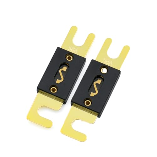 Baomain 2-Pack 50Amp ANL Fuse for Car Vehicles Audio System Sheet Gold Tone