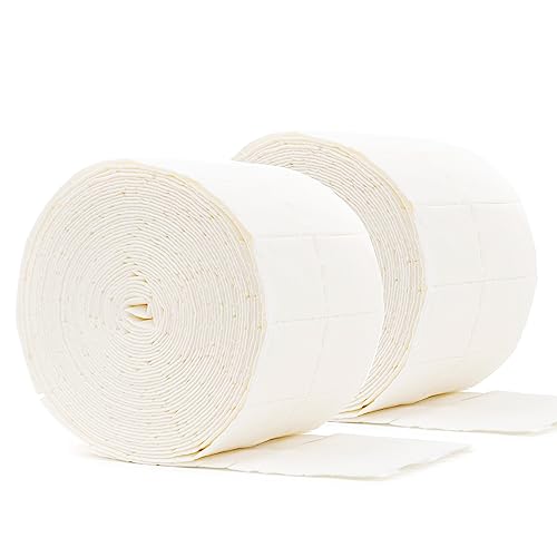 LALILL Zeletten 12 capas 1000 uds. Almohadillas - Hisopos sin Pelusa para Limpiador, Removedor de Acetona - Toallitas Diseño de Uñas Manicura - Celulosa sin Pelusa - Gel, Esmalte de Gel, Uñas