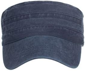 47 Brand Hats Adjustable Washed Top Design Military Cap Vintage Cadet Cotton Flat Caps Caps Baseball (Navy, One Size)