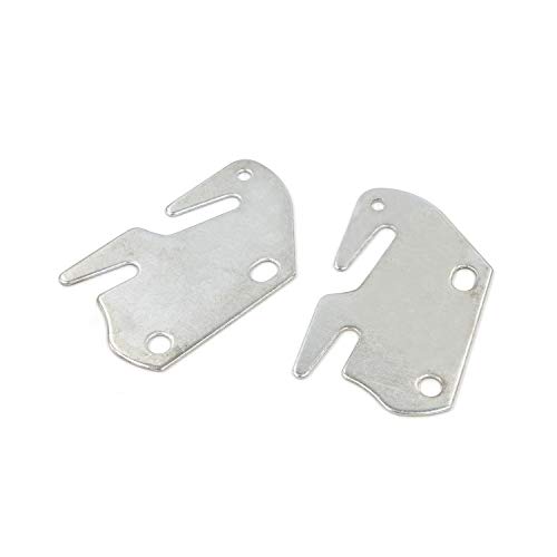 Bitray Wood Bed Plates Wood Bed Rail Hook Plates for Bed Frame Bracket Headboard Footboard Replacement - 4pcs