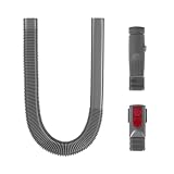 Tubo flessibile for pulizia sfiato asciugatrice, compatibile con Dyson, V7 V8 V10 V11 V12 V15 Kit flessibile for rimozione lanugine con bocchetta a lancia(Grey hose set A)